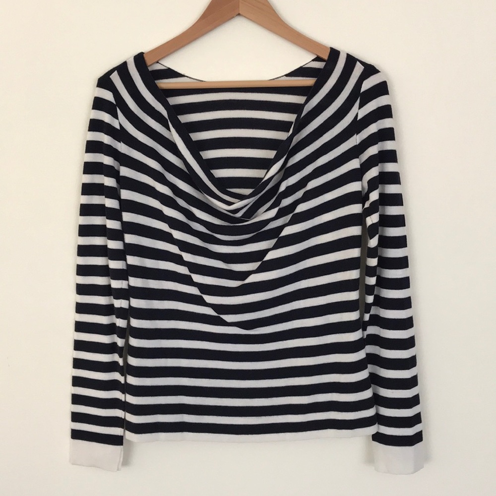 rag & bone striped draped back sweater, size M